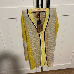 Missoni Yellow Cardigan with Black and White Accents